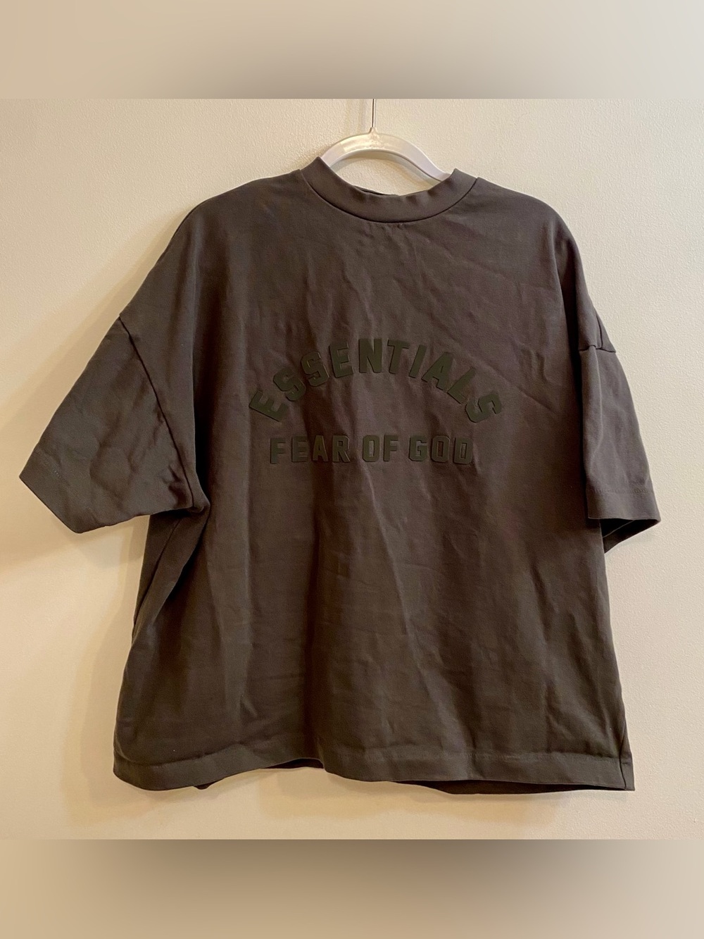 Fear of God Essentials Arch Logo T-Shirt Grey Mens S‎ Small Oversized Streetwear